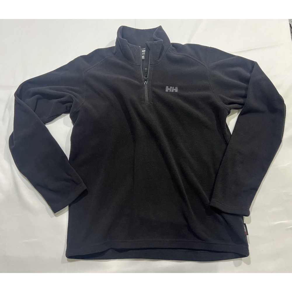 Helly Hanson Daybreaker Fleece Sweatshirt Mens Medium Black Pullover Hiking Ski